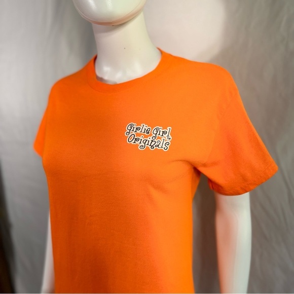Girlie Girl Originals “I dress real cute but I know how to shoot” Orange Tee - Picture 4 of 7